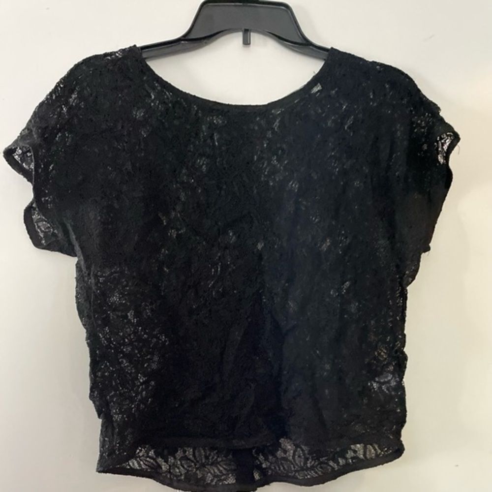 Black Lace Crop Top by Chloe K size XS